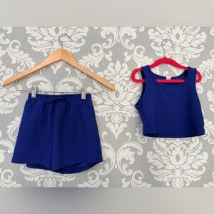 4/$25 • SHEIN Royal Blue 2 Piece Active Set‎